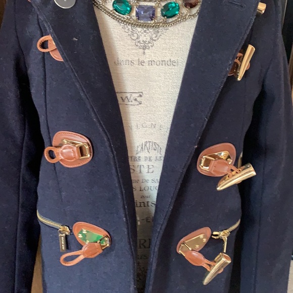 Adorable Designer Peacoat coat, Size P, Color Blue - Picture 3 of 14